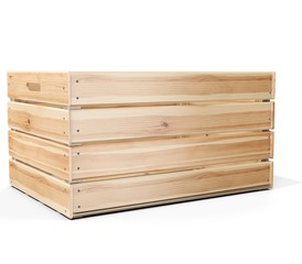 3d empty wooden crate