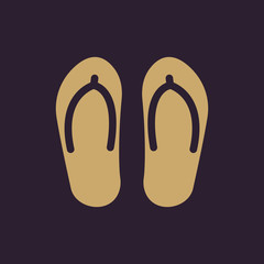 The flip flops icon. Vacation symbol. Flat