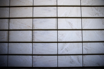 Hinged aerated facade made of marble