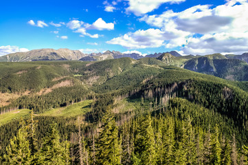 Tatra mountains in the summer. Beautiful holiday landscape 