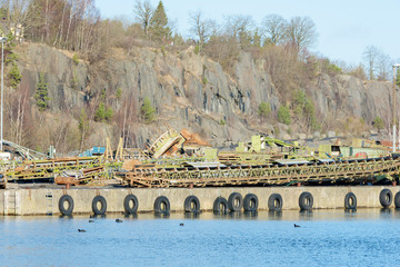 Debris at docks