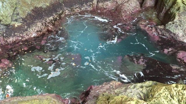Waves in Cueva Del Indio - Indian Cave, Puerto Rico