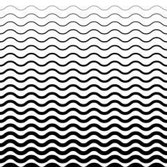 Wave Pattern. Sea Background in Vector
