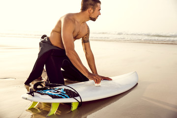 Getting ready for surf