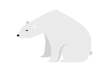 Foto op Canvas Polar Bear vector illustration © baluchis