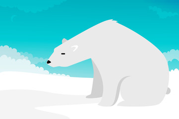 Fototapeta premium Polar Bear vector illustration