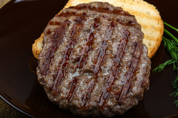 Grilled burger cutlet