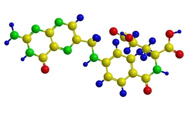 Molecular structure of folic acid (vitamin B9)