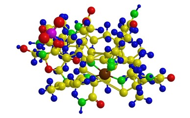 Molecular structure of vitamin B12 (cobalamin)
