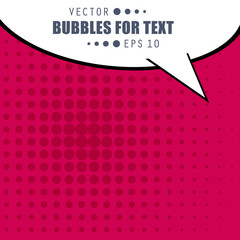 Abstract Creative concept vector comics pop art style blank layout template with clouds beams and isolated dots pattern on background. For Web and Mobile Applications, illustration template design.