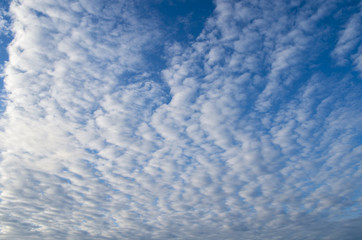 white clouds in a blue sky