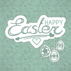 happy easter ornamental background