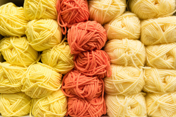 colorful yarn balls