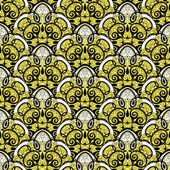 Vector Seamless Colored Ornate Pattern