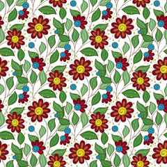 Vector Seamless Floral Pattern