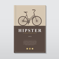 Book cover in vintage hipster style