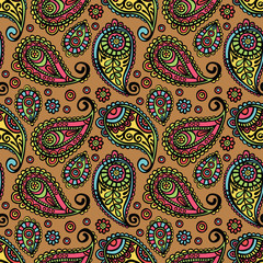 Paisley. Paisley pattern. Vector seamless ornament (background).