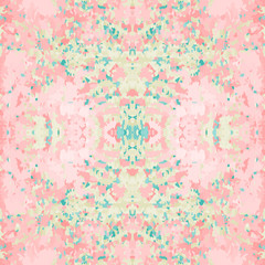 Seamless nature pattern. Stone, snake skin, band view mosaic motley texture. Ornamental collage. Rose turquoise, beige soft colored background. Vector