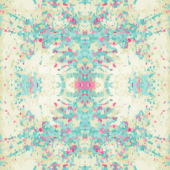 Seamless stone texture. Abstract snake, band view, mosaic, motley pattern. Ornamental collage. Turquoise, green, magenta soft colored background. Vector