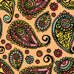 Paisley. Paisley pattern. Vector seamless ornament (background).