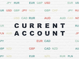 Currency concept: Current Account on wall background