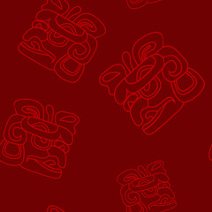 Seamless pattern with American Indians art and ethnic ornaments for your design