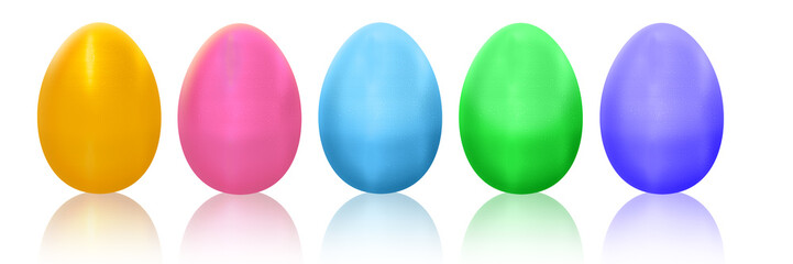 bunte Ostereier, freigestellt