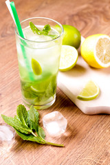 Mojito coctail with mint