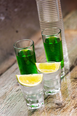 Tasty coctails on the table