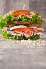 Chicken and vegetable sandwich
