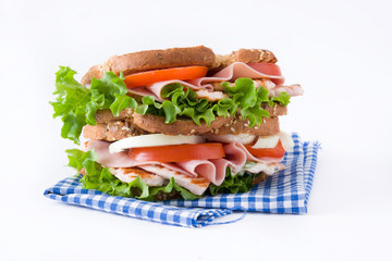 Chicken and vegetable sandwich
