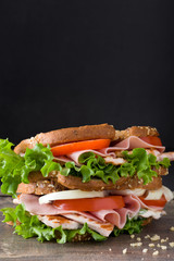 Chicken and vegetable sandwich
