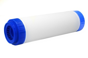 New Charcoal Water Filter Cartridge Isolated On White Background