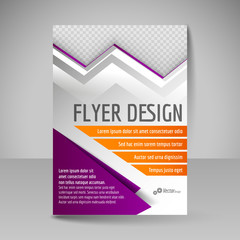  Editable A4 poster for design cover of magazine. Flyer template