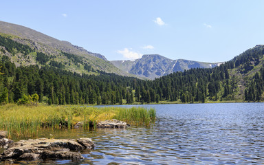 Озеро в горах Алтая