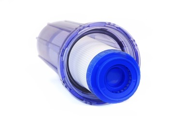New Charcoal Water Filter Cartridge Isolated On White Background