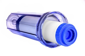 New Charcoal Water Filter Cartridge Isolated On White Background