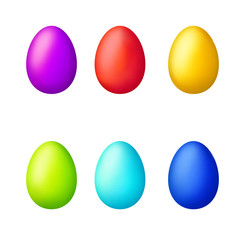 Easter eggs set isolated illustration vector