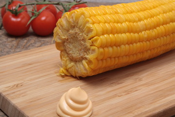 corn cob boiled