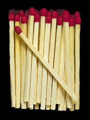 Zündholzer mit rotem Kopf