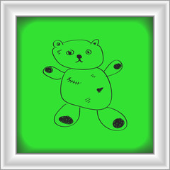 Simple doodle of a teddy bear