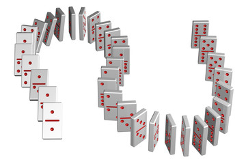 Concept : domino effect