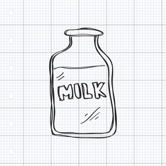 Simple doodle of a milk bottle