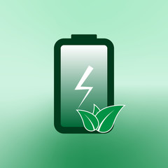 Ecology global eco friendly battery icon