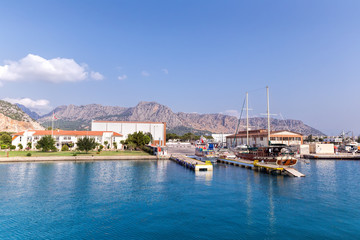 Naklejka na ściany i meble Kemer seaside. View of Mediterranean coast Antalya, Turkey