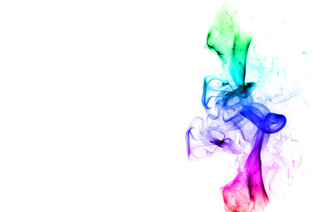 Abstract smoke graphic, rainbow