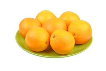 Orange on plate