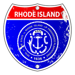 Rhode Island Flag Icons As Interstate Sign