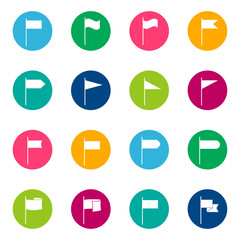 Fototapeta premium Set of flags, vector illustration
