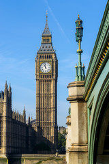 Fototapeta na wymiar Elizabeth Tower previously called the Clock Tower in London, UK